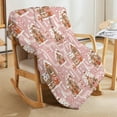 thumbnail image 3 of Gingerbread Houses Soft Throw Blanket Christmas Winter Village Lightweight Flannel Plush Fuzzy Blankets Gift for Women Kids Boys Teens 50X60 in, 3 of 6