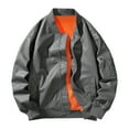 thumbnail image 1 of LOVZFMLL Jackets for Men's Dashion Motorcycle Solid Color Zipper Pocket Leather Long Sleeved Hooded Jacket, 1 of 3