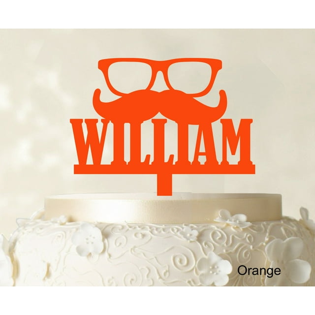 Personalized Name Cake Topper Personalized Orange Cake Topper Color Option Available 5-7 Inches Wide