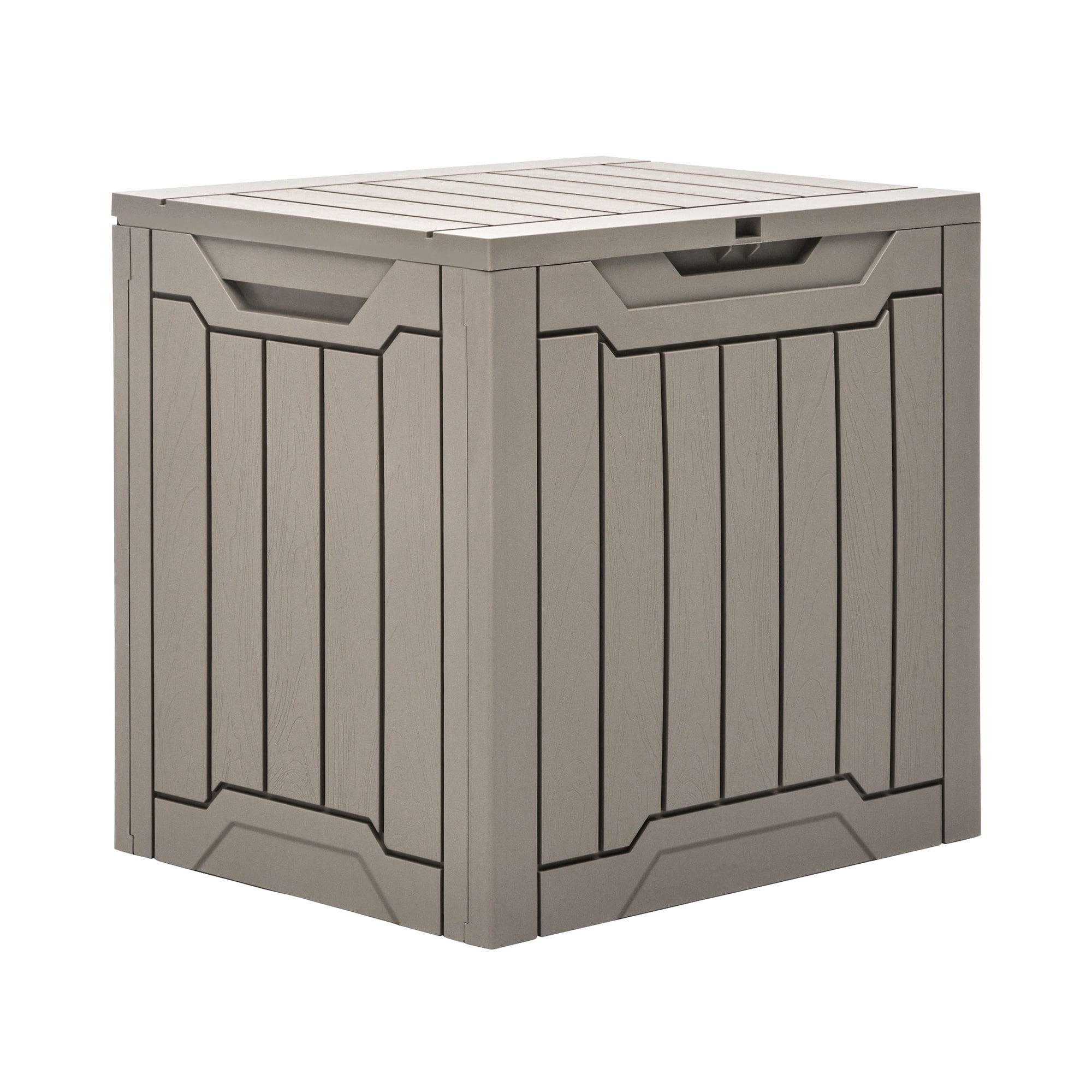 Uforic 31 Gallon Outdoor Resin Deck Box, Waterproof Storage Box, Lockable, Light Brown