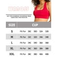 thumbnail image 3 of WANOSS Women's Strappy, Longline, Crossback, Padded, Medium Support Yoga Sports Bra, Red, 3 of 20