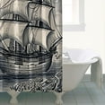 thumbnail image 3 of Nautical Sailboat Map Shower Curtains,Farmhouse Shower Curtains for Bathroom, Bath Shower Curtain Sets Waterproof Fabric Decor 72×72inch, 3 of 4