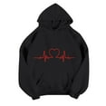 thumbnail image 4 of BLVB Hooded Sweatshirts for Women Long Sleeve Drawstring Printed Cute Teen Girls Hoodies Tops Pullover with Pocket, 4 of 5