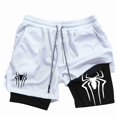 thumbnail image 1 of Pantalones cortos de compresión con estampado de araña para hombre, Shorts de entrenamiento atlético para gimnasio, Y2K, con bolsillos, 5 pulgadas, secado rápido, transpirables, 2 en 1, 1 of 5