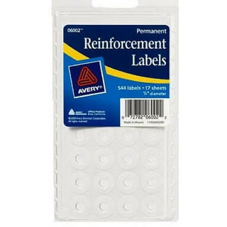 Avery Self-Adhesive Hole Reinforcement Stickers, 1/4 Diameter