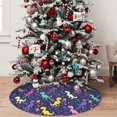 thumbnail image 5 of Sikiie Colorful Dinosaur 30-48 inches {designName} Print Christmas Tree Skirt Snowman Xmas Tree Skirt with Edge Christmas Decorations for Holiday Party30", 5 of 7