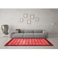 thumbnail image 3 of Ahgly Company Machine Washable Indoor Round Checkered Red Modern Area Rugs, 6' Round, 3 of 4