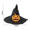 thumbnail image 5 of Adjustable Halloween Dog Witch Hat Lightweight, Breathable, with Bat and Pumpkin Design - Perfect Pet Headdress for Cosplay Fun, 5 of 8