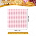thumbnail image 2 of Uxcell Wax Paper Sheets for Food Grease Resistant Sandwich Wrapping Paper Checkered Pink White 7.09'' x 7.09'', 2 of 7
