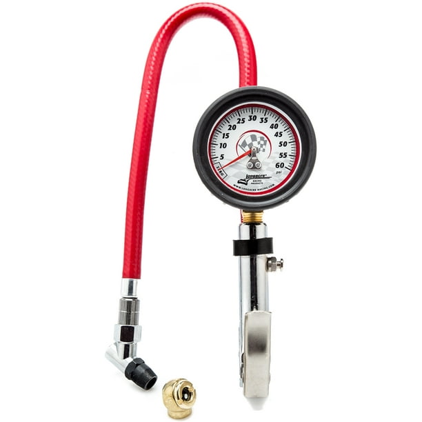 Longacre Deluxe 2 Quick Fill Tire Pressure Gauge 0 60 Psi Gid 52009 Walmart Com Walmart Com