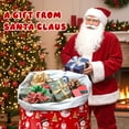 thumbnail image 4 of Square 6 PCS Christmas Giant Gift Bags Santa Claus Christmas Sacks for Kids Gift Wrapping Bags(36"x56") with Name Tag Card and String, 4 of 7