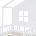 thumbnail image 6 of Royard Oaktree Twin Size House Bed with Sofa Bench, House Platform Bed Frame with Drawers and Shelves, 6 of 7