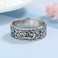 thumbnail image 4 of Sterling Silver Artisan Wild Floral Band Ring, 4 of 5