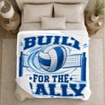 thumbnail image 5 of Volleyball Team Spirit Built Rally, Festive Holiday Scene, Warm Flannel Blanket for Living Room and Reading Nook with Detailed Artwork, Art Lovers Christmas Gift, Festive Home Decor, 5 of 9