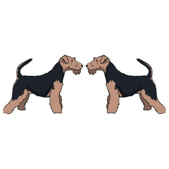 SignMission D-Welsh Terrier 6 in. Super Cute Dog Decal - Welsh Terrier - Pack of 2