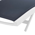thumbnail image 5 of Lounge Chair Chaise, Set of 2, Aluminum, Metal, Steel, White Blue Navy, Modern Contemporary Urban Design, Outdoor Patio Balcony Cafe Bistro Garden Furniture Hotel Hospitality, 5 of 5