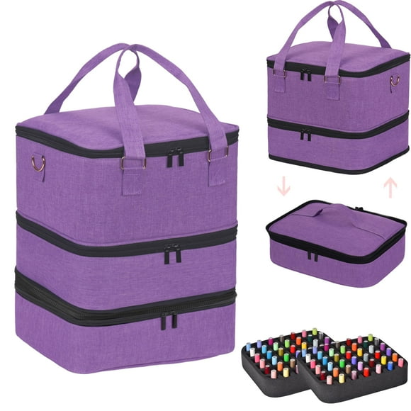 Funda organizadora de esmaltes de uñas FCQQYWZ con capacidad grande para más de 84 botellas