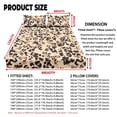 thumbnail image 7 of Jiueut Leopard Print Fitted Sheet Set, 3 Pieces All Season Bedroom Sheet Set 2 PCS Washable Pillowcase Fitted Sheet with 10" Deep Pocket, Twin XL Size, 7 of 7