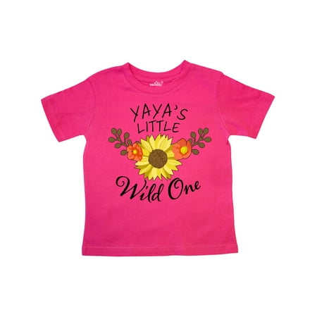 

Inktastic Yaya s Little Wild One with Beautiful Sunflower Gift Toddler Boy or Toddler Girl T-Shirt