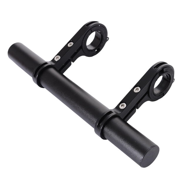 koolsoo Bike Handlebar Extender Double Rod Bike Light Holder 20cm Speedometer Mount Holding Bracket Flashlight Mounting Rack for Lamp Black