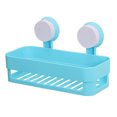 thumbnail image 1 of MasteelfCA Plastic Suction Cup Bathroom Kitchen Storage Rack Organizer Shower Shelf (Blue), 1 of 5