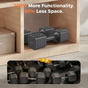 5-in-1 Adjustable Dumbbell Set of 2, 20LBS/10LBS Hand Weights for Women, 1s-Adjust Dual-Stable Dumbbell Set for Women