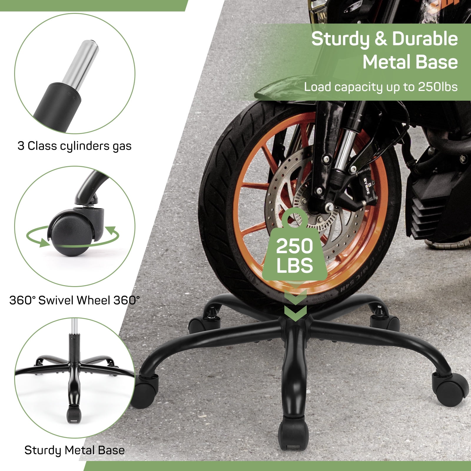 Aidoly Office Desk Chair, Armless Computer Chair with Lumbar Support, PU Leather Low Back Adjustable Height 360° Rolling Swivel Task Chair, Orange