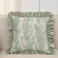 thumbnail image 6 of JoyMoreHome Velvet Ruffle Throw Pillow Covers, Decorative Pillowcases 18x18 Inch Solid Color Cushion Cover for Living Room Sofa Bed Couch, 6 of 6