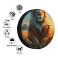 thumbnail image 4 of Susaid Prairie Meditating Lion Print Tire Covers,Waterproof Anti-UV Snow Sun Rain Tire Covers for RV,Truck, SUV, Trailer, Camper-17 inch, 4 of 6