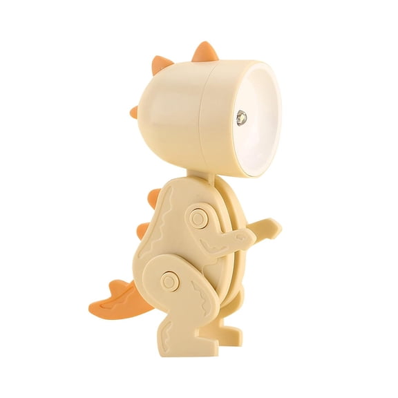 Dinosaur Night Light | Colorful Night Light Lamp for Bedroom Decor | Table Lamp for Desk | 4 Inch Beige Dinosaur Decor