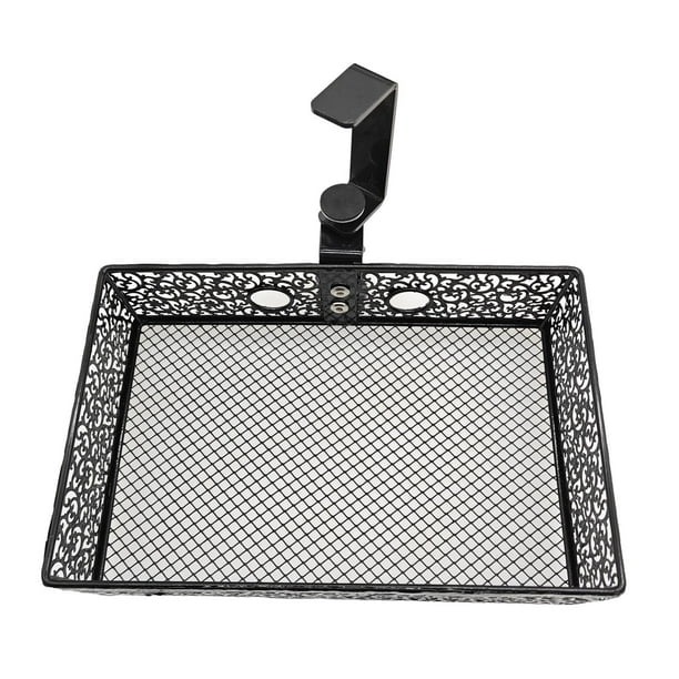Organizador de almacenamiento debajo del escritorio, accesorios, contenedor giratorio, bandeja de montaje en escritorio Negro Macarena Organizador debajo del escritorio