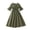 Green, variant on LYHaoo Kids Elegant Girls Short Sleeve Slim Fit Dress With Bow Tie Waist For Summer Party Fashion Solid Casual Dresses,Princess Dresses for Girls Sizes 7-8 Years Green