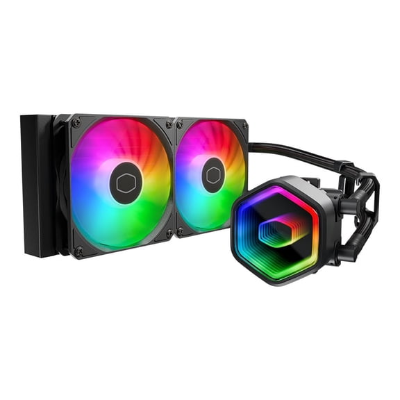 Cooler Master MLW-D24M-A18PA-R1 MASTERLIQUID Core II 240 mm Simple Water Cooling CPU Cooler, Black
