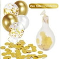 thumbnail image 1 of SHAR 70 PCS Gold Balloon, Birthday Balloon, Wedding Balloons, Gold Confetti Balloons, White Balloon Party Balloon for Decorations, Wedding, Birthday, Get Together, Ceremony Decorations, 1 of 4