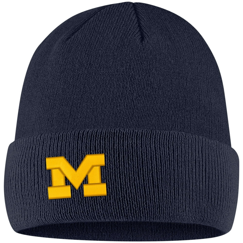 Nike - Michigan Wolverines Nike Logo Cuffed Knit Hat - Navy - OSFA ...