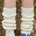 thumbnail image 2 of Raindrops Yoga Leg Warmers 1 Pair for Women Knitted White 43 x 10cm, 2 of 8