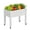White-26.4"H, variant on Nihsuao 30in Large Raised Garden Bed with Wheels, Outdoor Elevated Planter with Weatherproof Resin, Effective Drainage for Backyard, Patio and Balcony, Gray
