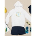 thumbnail image 3 of Buon Ferragosto Sea Wreath Hoodie Juniors -Image by Shutterstock,  Small, 3 of 4