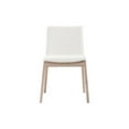 thumbnail image 6 of Homestock Artisanal Artistry 18" Faux Leather Dining Chairs in White (Set of 2) - Oak Finish Wooden Legs, Minimalist Style, Contemporary Dining Chairs for Dining Rooms, 6 of 7