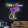 thumbnail image 3 of Handmadetneonsign Petals & Prosecco Led Sign, Petals Prosecco Neon Light, Prosecco Neon Sign, Rose, 3 of 5