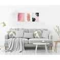 thumbnail image 4 of Plant Wall Art with Pink Pineapple at Pink Background Tropical Wall Decor Green Plant Art 12" x 16" x 3 Pieces Canvas Pictures Prints Artwork Ready to Hang for Home Decoration Wall Decor, 4 of 6