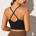 thumbnail image 7 of WQD 2 Pack Sports Bras for Women Crisscross Back Ribbed Knit Crop Top High Support Wirefree Padded Workout Yoga Bra Comfortable Athletic Tank Top for Gym Running Training, 7 of 7