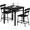 Black, variant on MOOSENG 3 Piece Farmhouse-Style Dining Table | Black Counter Height Kitchen Table & 2 Black Bar Stools | Hightop Bar Table and Chairs Set with Storage | Small Dinette Set for Pub, Dining Room