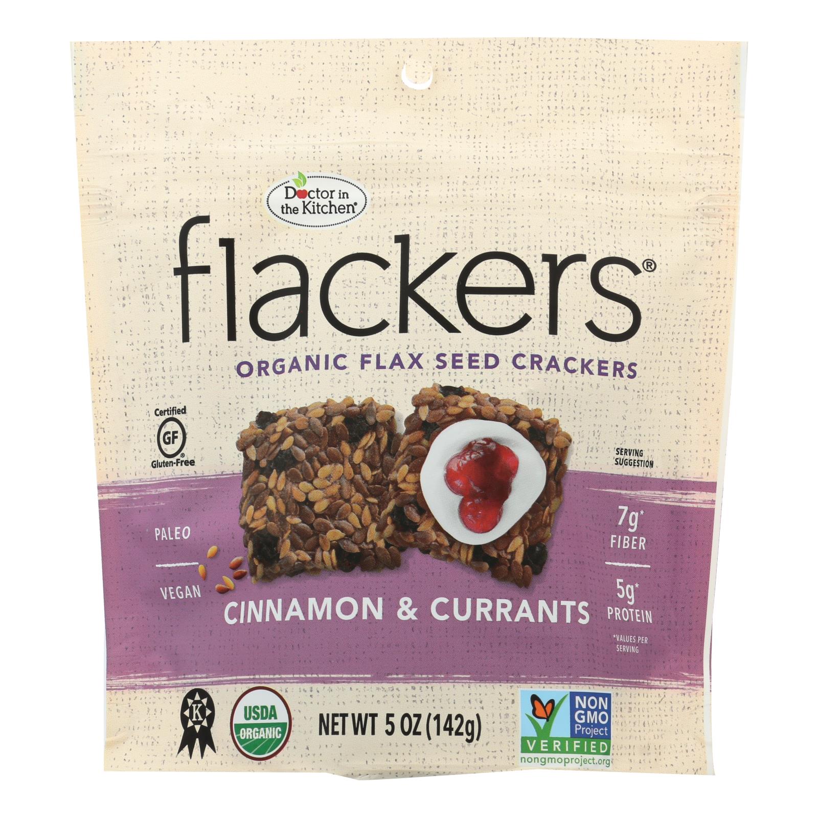 (6 Pack) Flackers Organic Cinnamon & Currants Flackers, 5 Oz - image 1 of 1