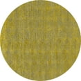 thumbnail image 1 of Ahgly Company Indoor Round Solid Yellow Modern Area Rugs, 3' Round, 1 of 4