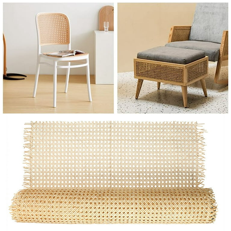 Mairbeon 1 Roll Imitation-Rattan Net Burr Free Decorative Sturdy Caning  Projects Making Simulation Rattan-Webbing Ribbon for Home 