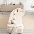 thumbnail image 6 of Modern Minimalist Boucle Fabric 3-Seater Sofa 220cm with High-Density Foam Filling and Removable Cushions, 6 of 26