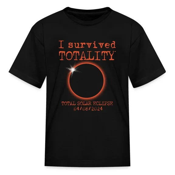 HOT Total Solar Eclipse I Survived Totality 2024 Kids' T-Shirt