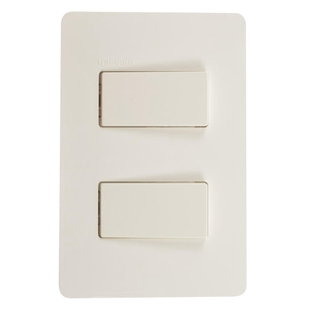 Apagador Doble Unno Blanco Plástico 11.6X8X3.7 Cm