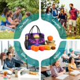 thumbnail image 6 of FORMRS Insulated Lunch Bag for Work School Unisex Large Capacity Cooler with Shoulder Strap, Purple Neon Road, 6 of 6